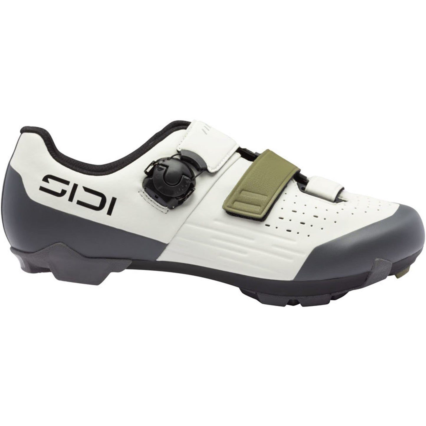Sidi - Bicycle Silvis XC Clipless Men's Shoes - Ice White/Olive Green, 48 [MPN: SH05145]_1914939