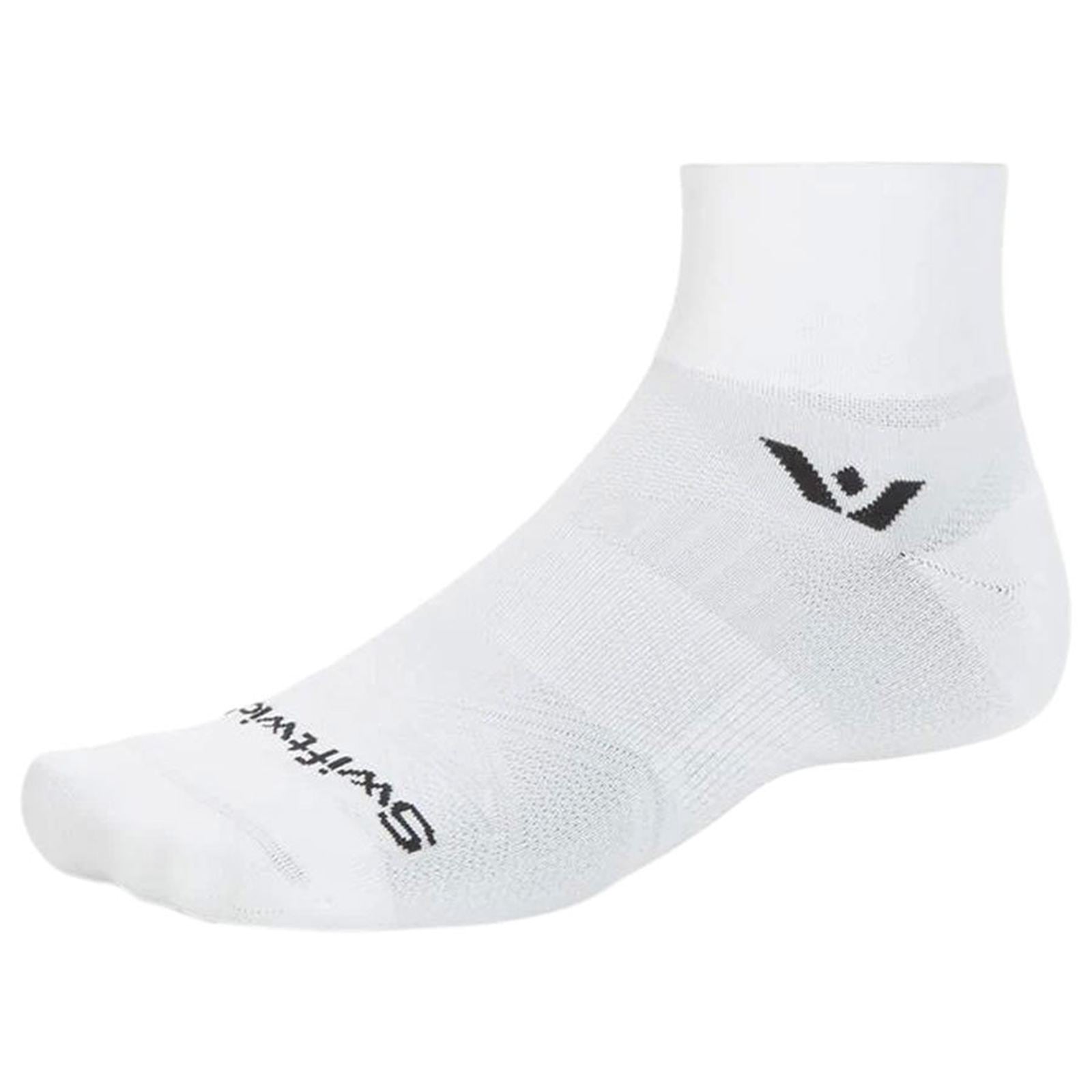 Swiftwick Aspire Quarter Crew Socks - Circuit White_1915192