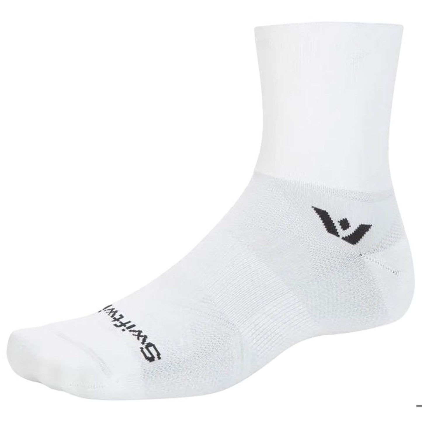 Swiftwick Aspire Quarter Crew High Socks - Circuit White_1915325