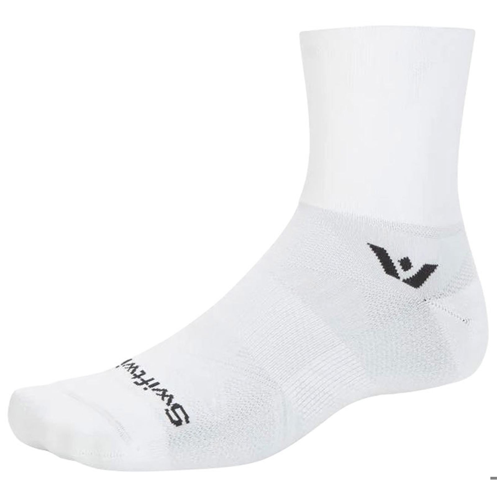 Swiftwick Aspire Quarter Crew High Socks - Circuit White_1915325