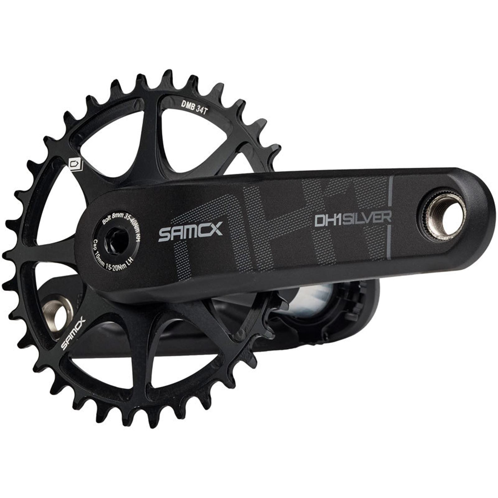 Samox Silver DH-1 Crankset - 155mm, Black [MPN: CK1591]_1910768