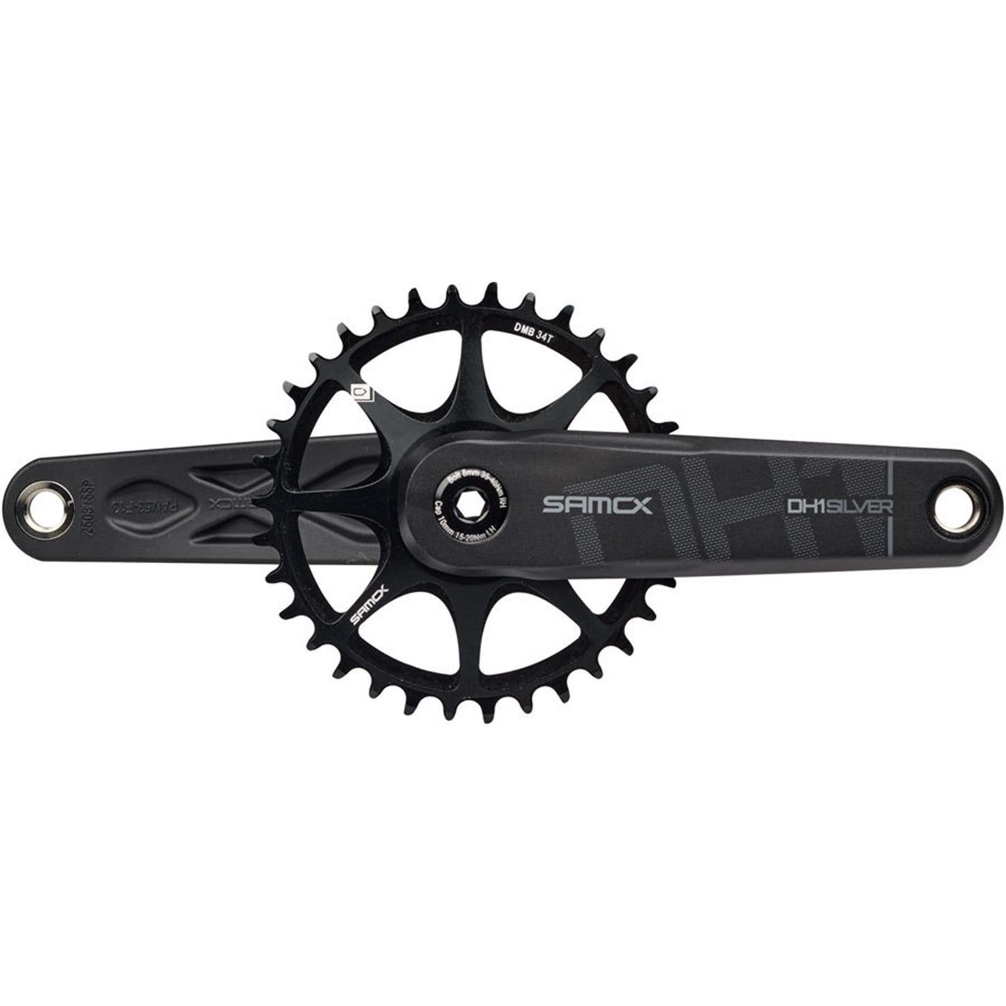 Samox Silver DH-1 Crankset - 155mm, Black [MPN: CK1591]_1910790
