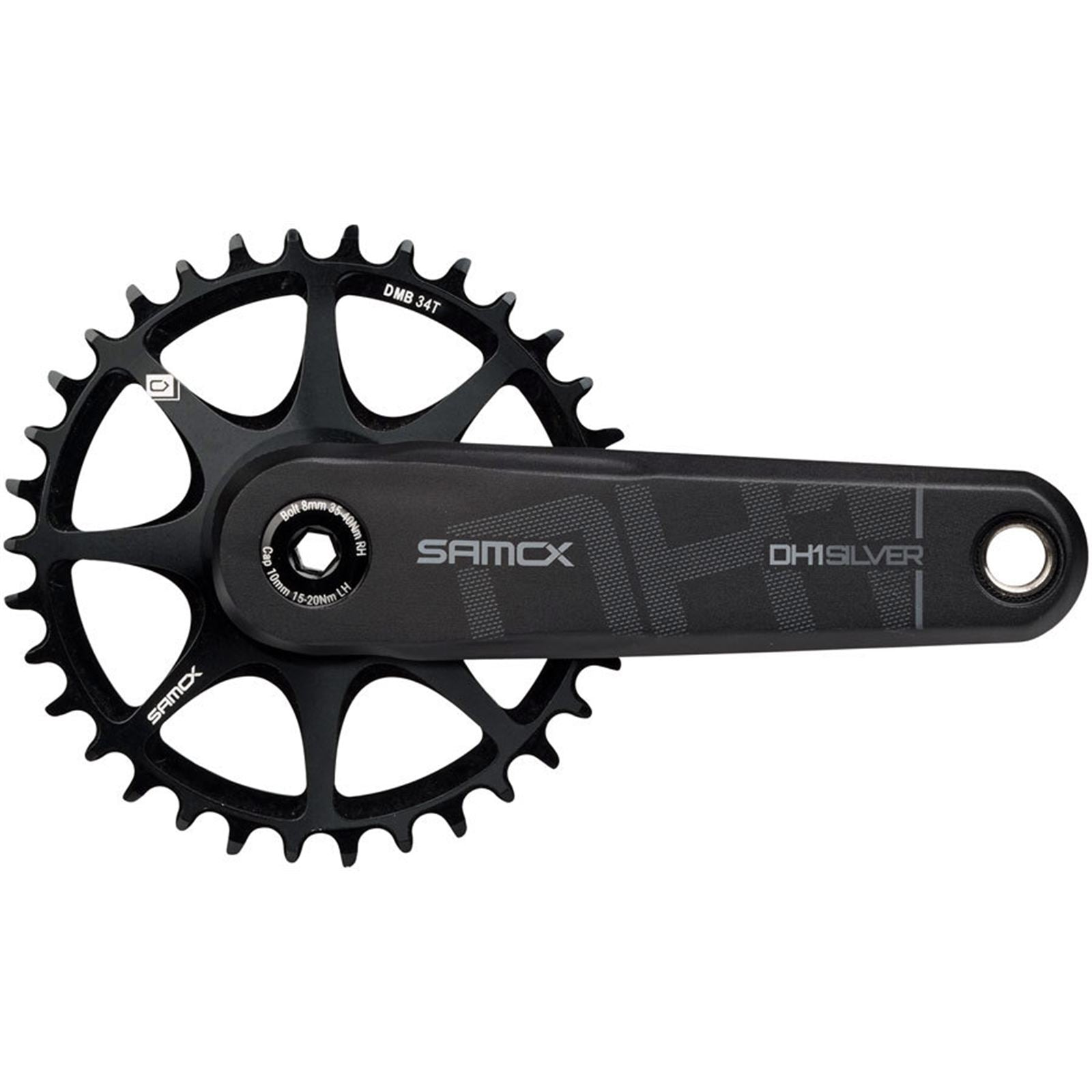 Samox Silver DH-1 Crankset - 155mm, Black [MPN: CK1591]_1910767
