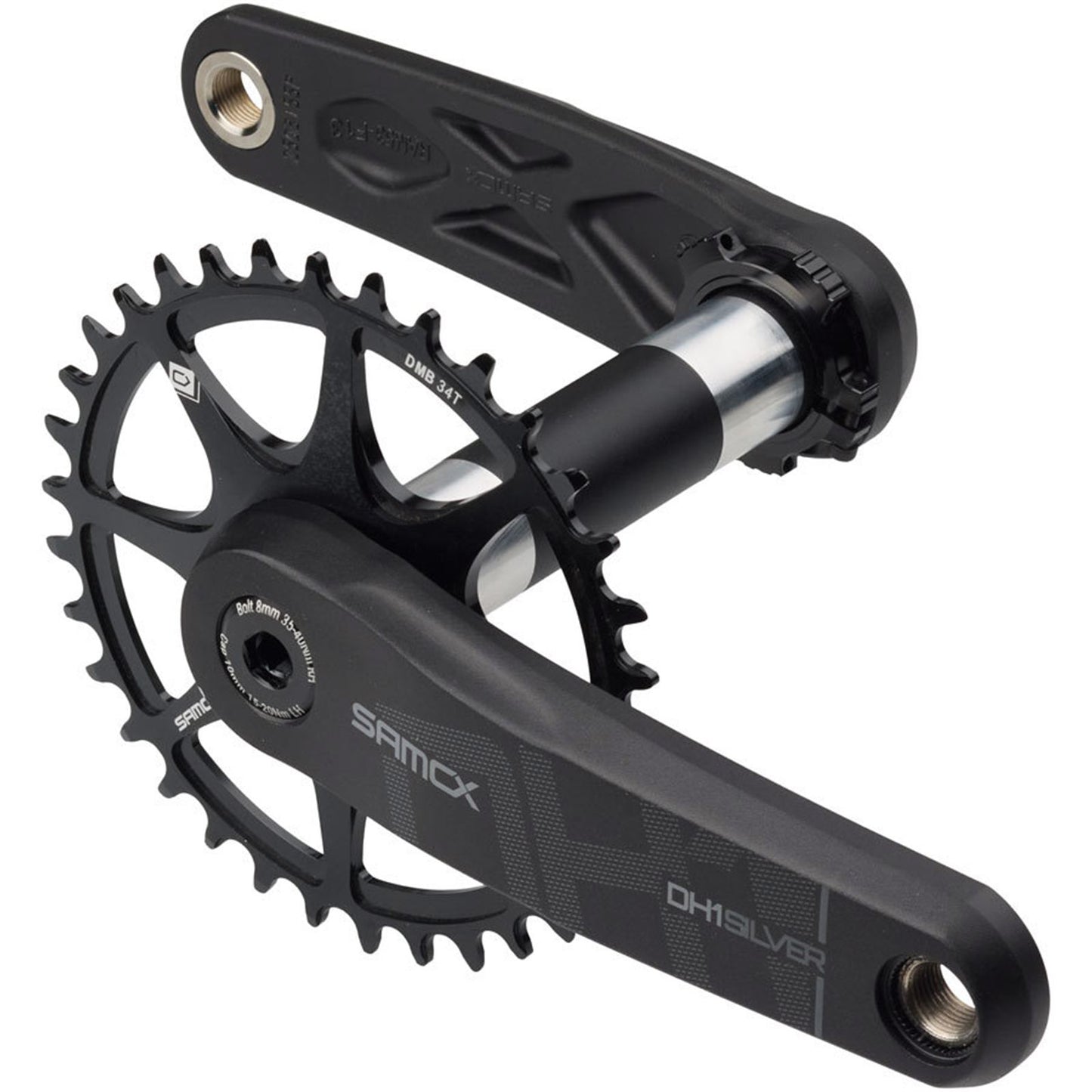 Samox Silver DH-1 Crankset - 160mm, Black [MPN: CK1592]_1910765