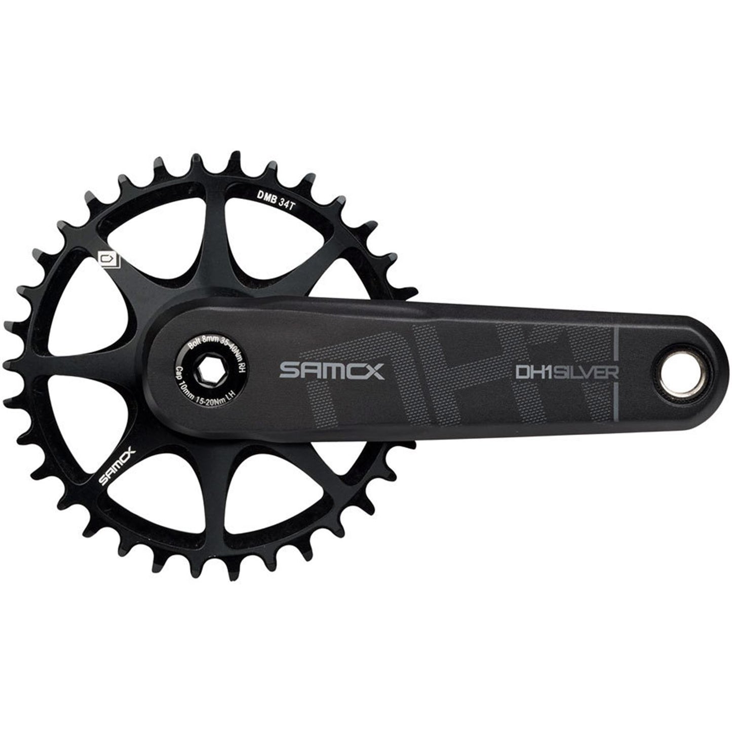 Samox Silver DH-1 Crankset - 160mm, Black [MPN: CK1592]_1910747