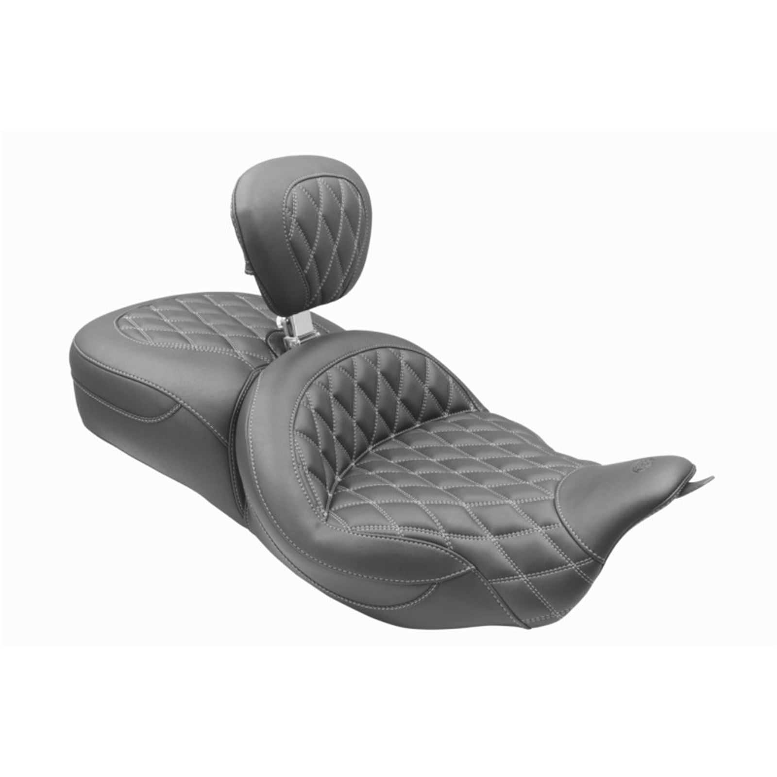 Mustang Motorcycle Products Harley FL Touring Rd King Special, Double Diamond ST Backrest - Black_1863269