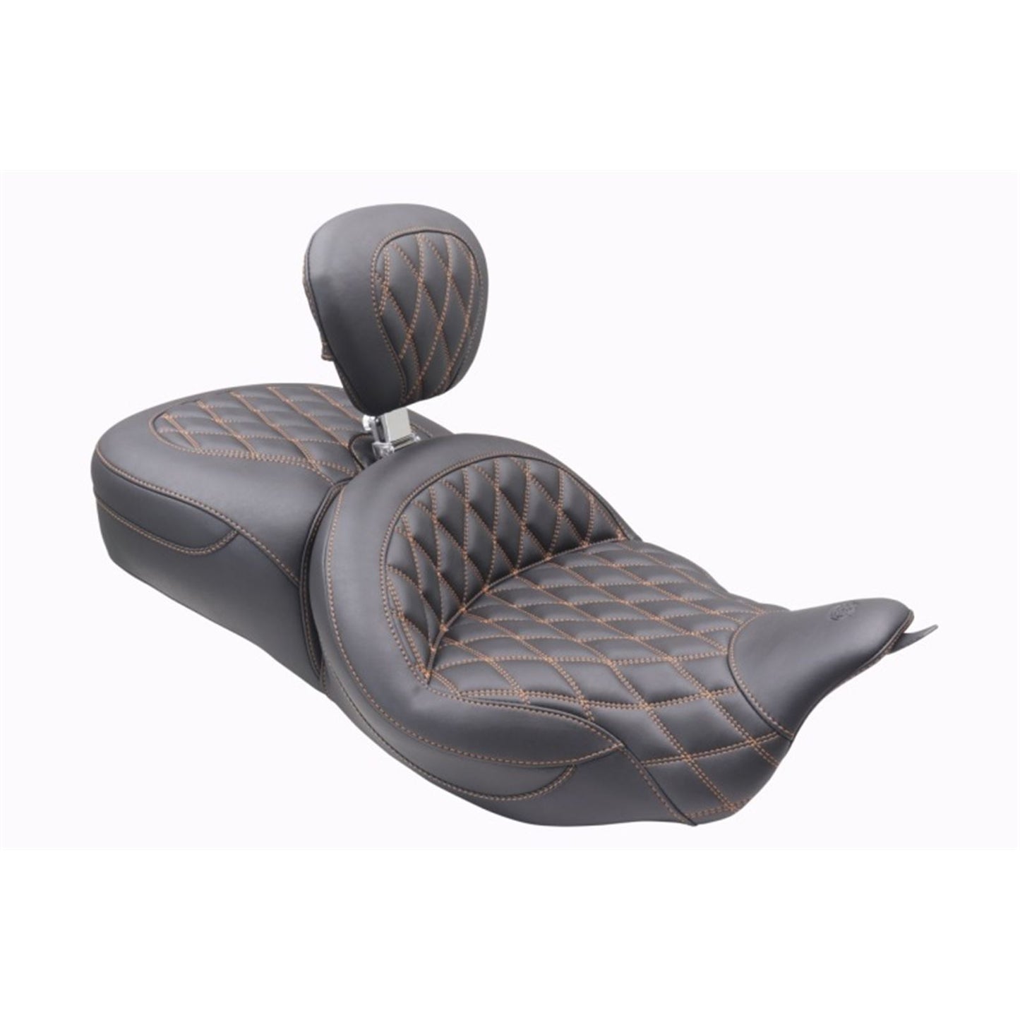 Mustang Motorcycle Products Harley FL Touring Rd King Special, Double Diamond ST Backrest - Black_1862627