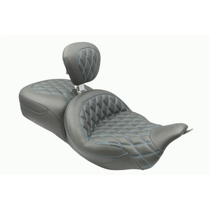 Mustang Motorcycle Products Harley FL Touring Rd King Special, Double Diamond ST Backrest - Black_1862507