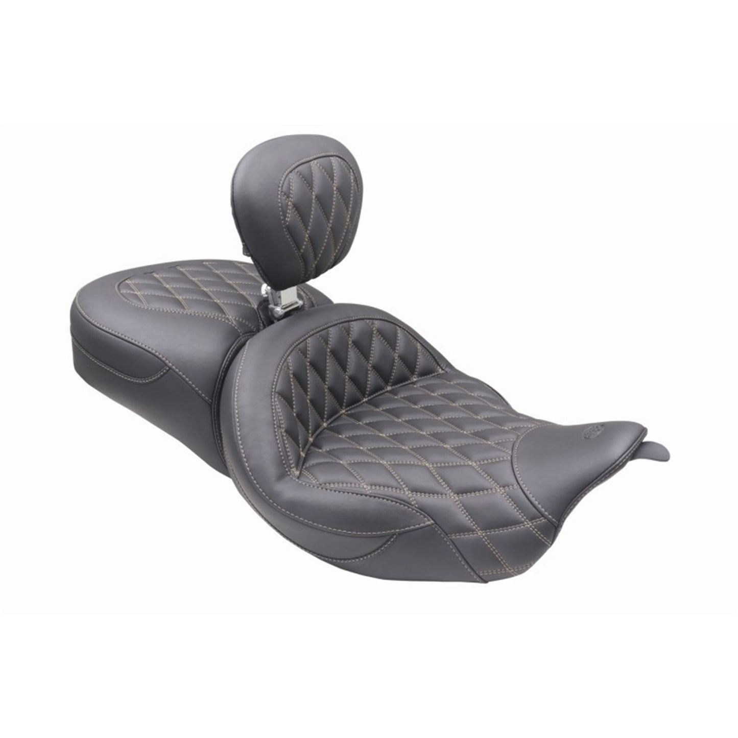 Mustang Motorcycle Products Harley FL Touring Rd King Special, Double Diamond ST Backrest - Black_1862293