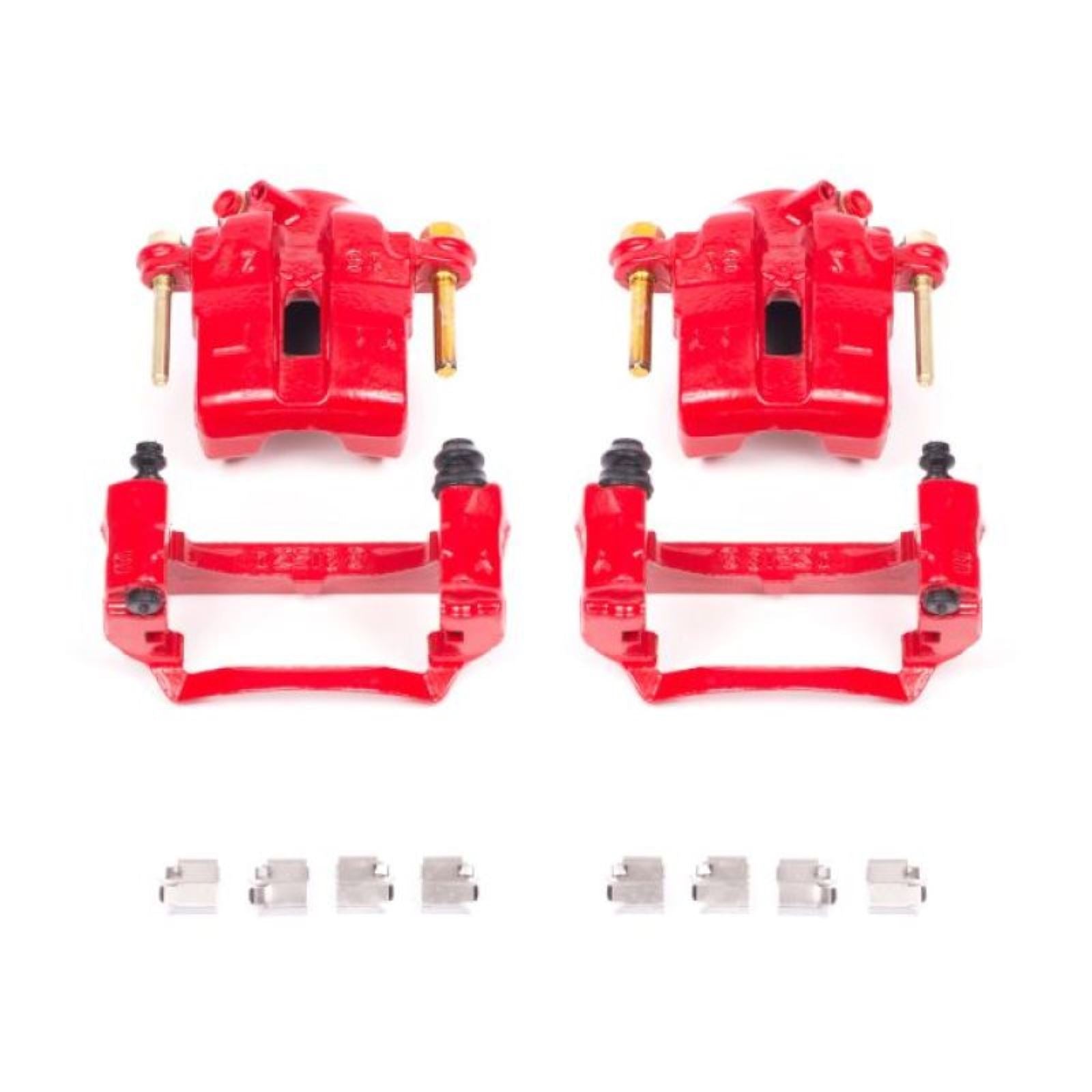 Powerstop Front Red Calipers w/Brackets - Pair for 94-97 Mazda Miata [MPN: psbS1704]_1862219