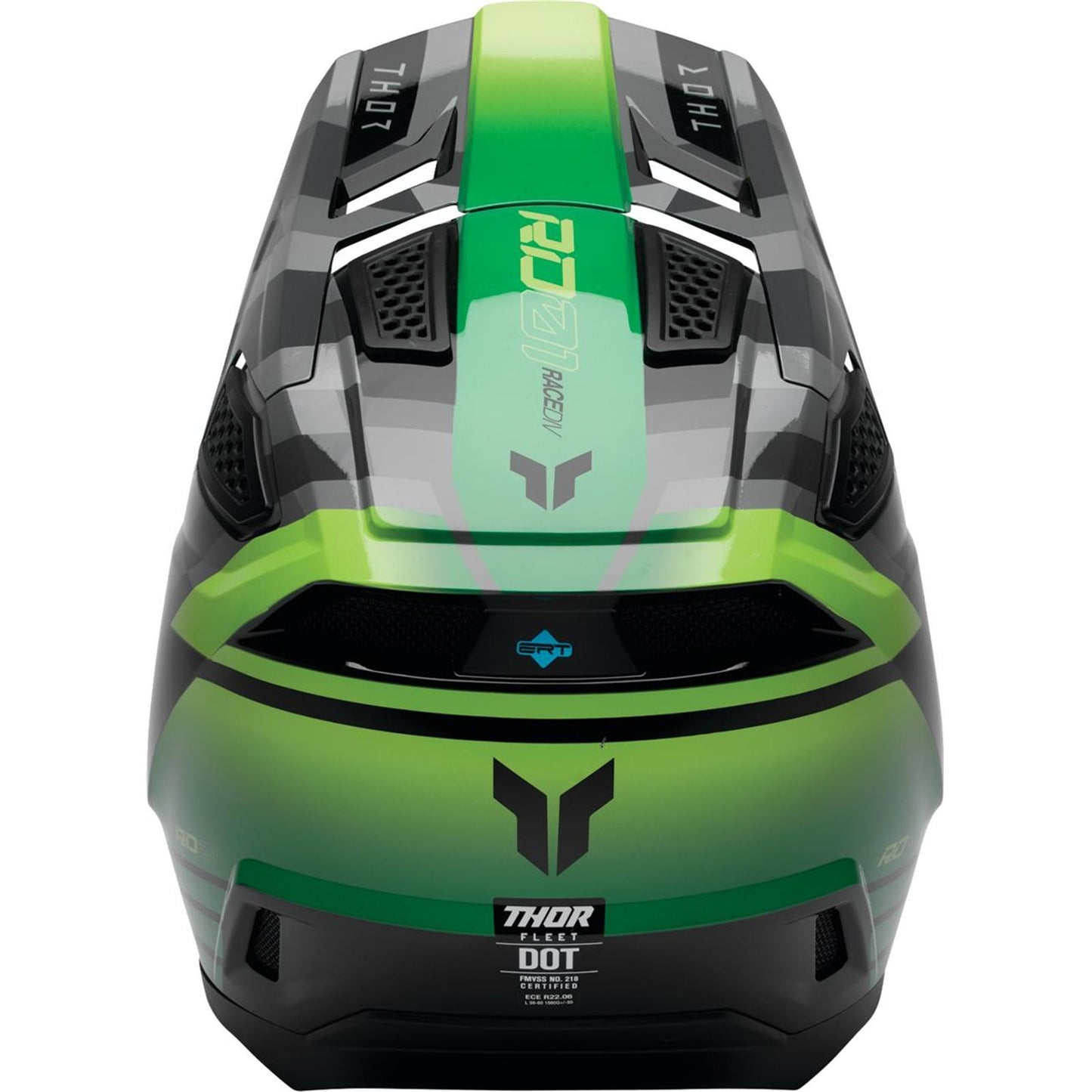 Thor Fleet Helmet - Camber - Black/Green_2102234