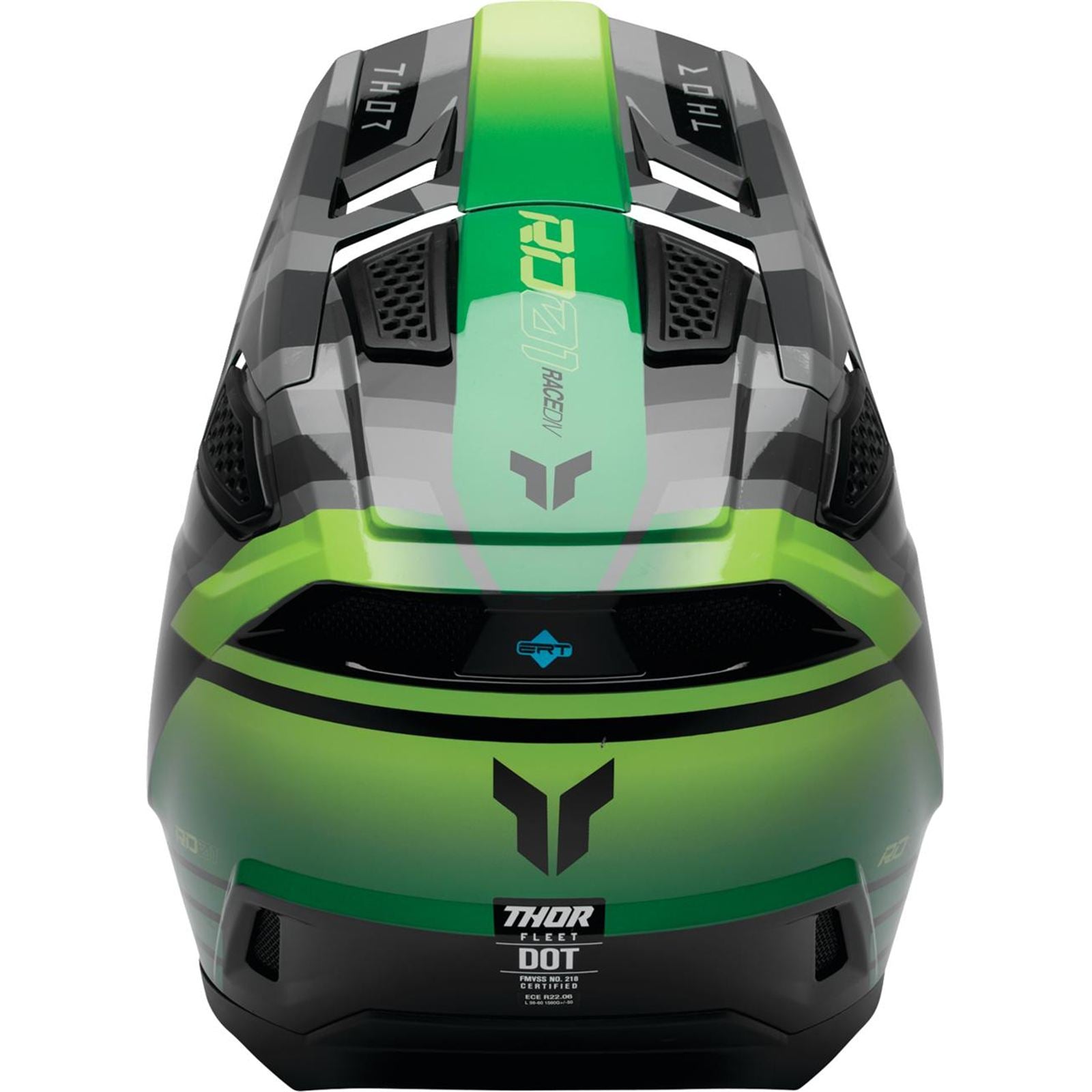 Thor Fleet Helmet - Camber - Black/Green_2102234
