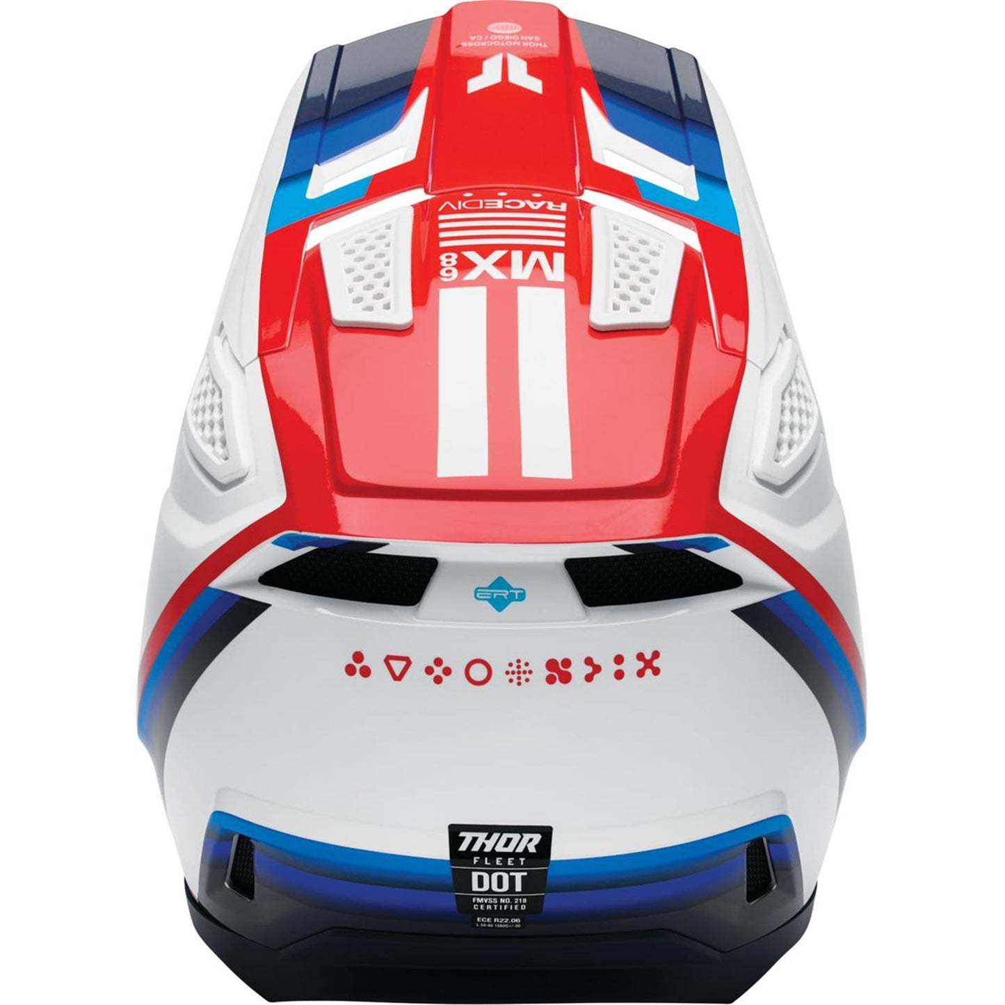 Thor Fleet Helmet - Defy - White/Red/Blue_2102597