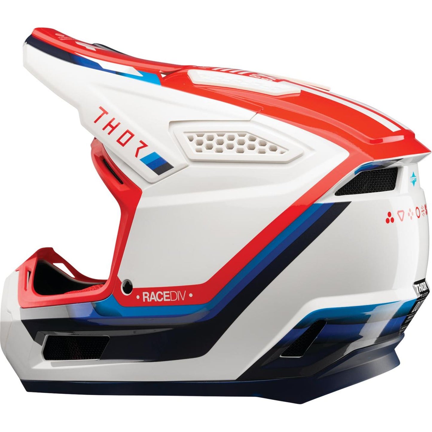 Thor Fleet Helmet - Defy - White/Red/Blue_2103017