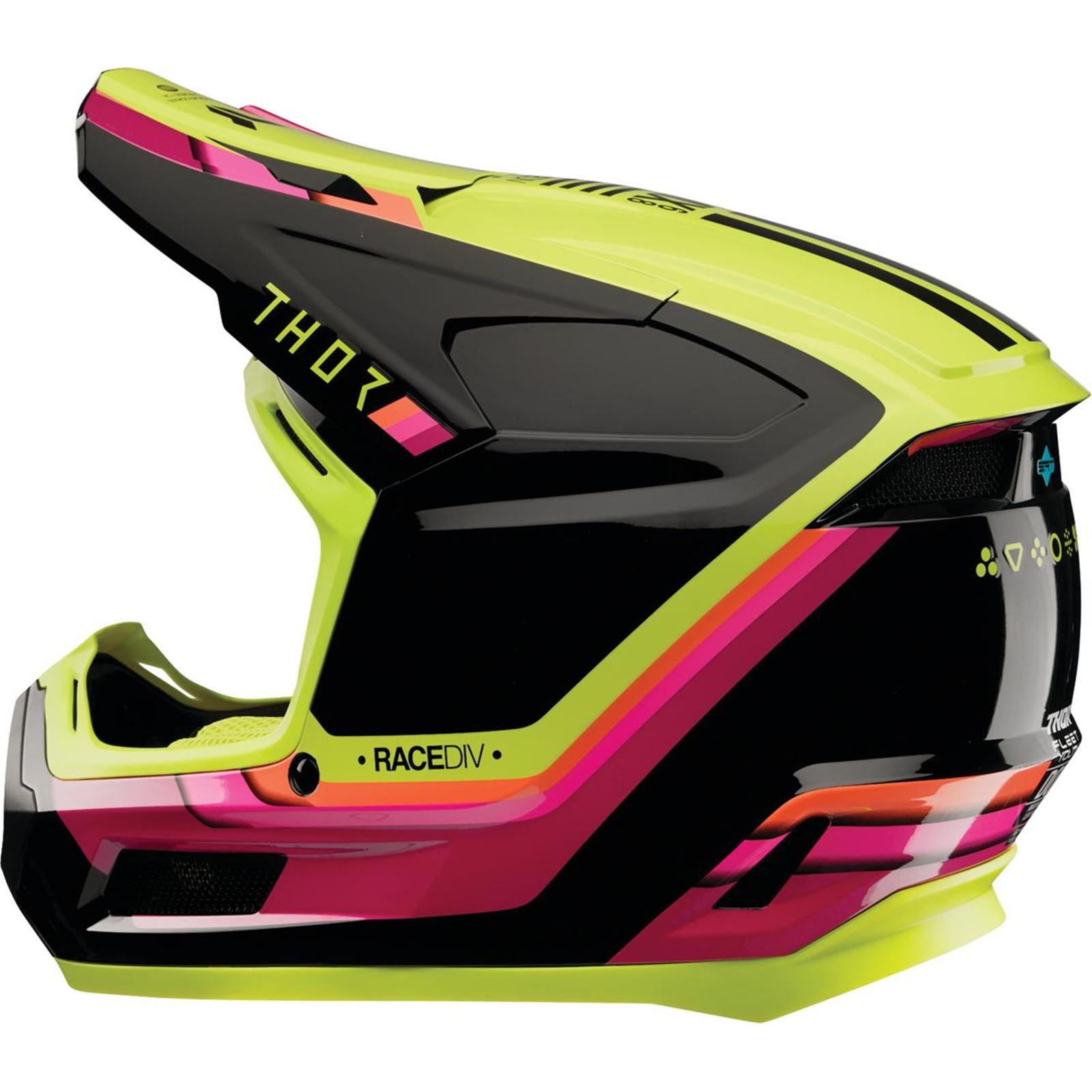 Thor Youth Fleet Helmet - Defy - Black/Acid_2102616