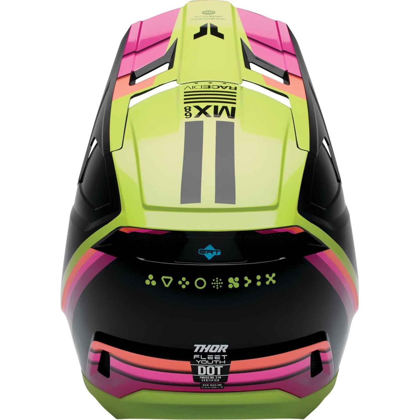 Thor Youth Fleet Helmet - Defy - Black/Acid_2103155