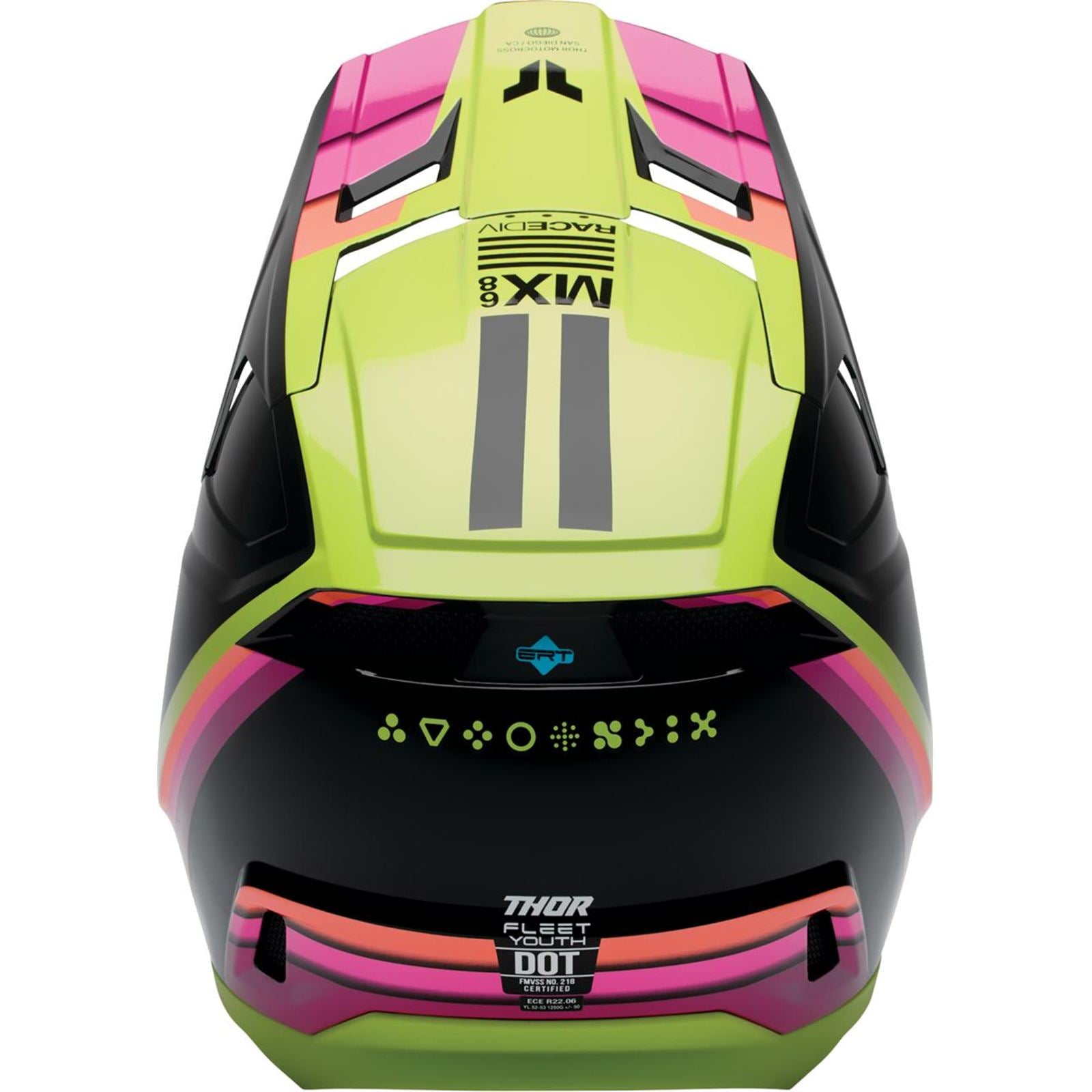 Thor Youth Fleet Helmet - Defy - Black/Acid_2103155
