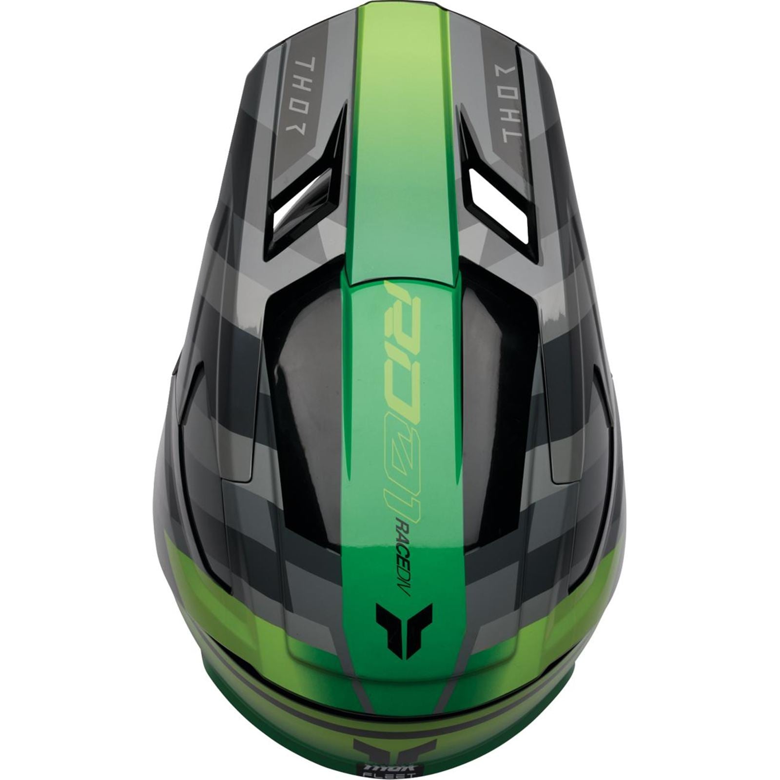 Thor Youth Fleet Helmet - Camber - Black/Green_2102921