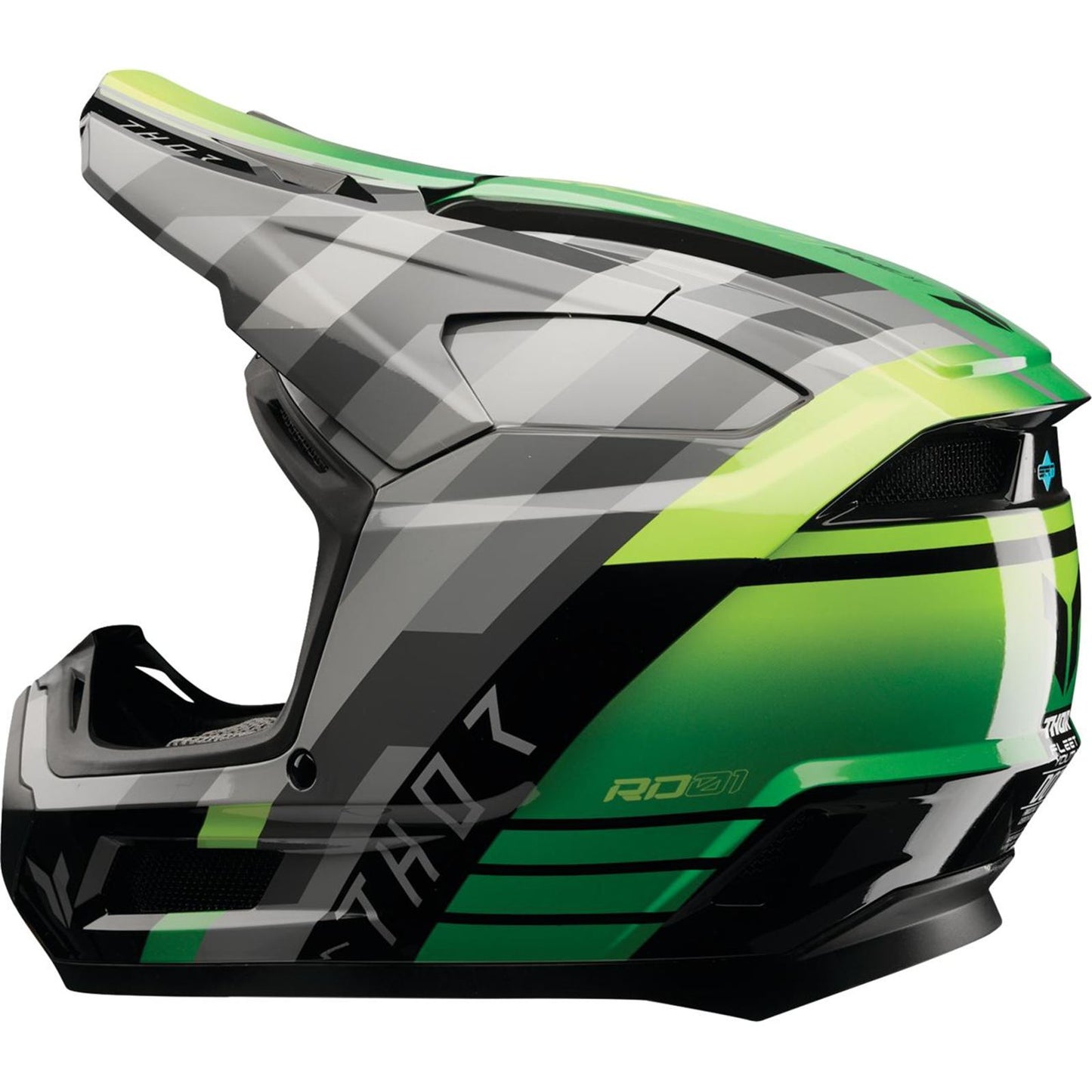 Thor Youth Fleet Helmet - Camber - Black/Green_2103338