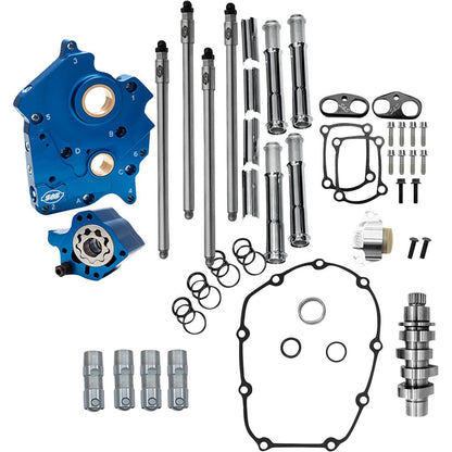 S&S Cycle Cam Chest Kit - 496 Chain Drive Cam Oil Cooled - Chrome Pushtubes - M8 [MPN: 0925-1633]_1878986
