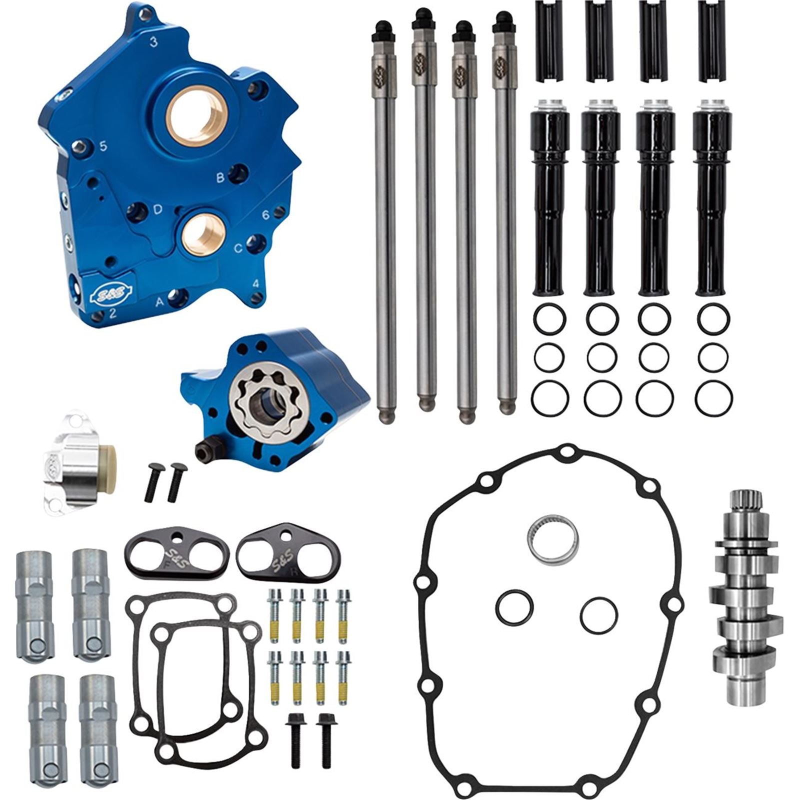 S&S Cycle Cam Chest kit - 496 Chain Drive Cam - Oil Cooled - Black Pushtubes - M8 [MPN: 0925-1634]_1873111