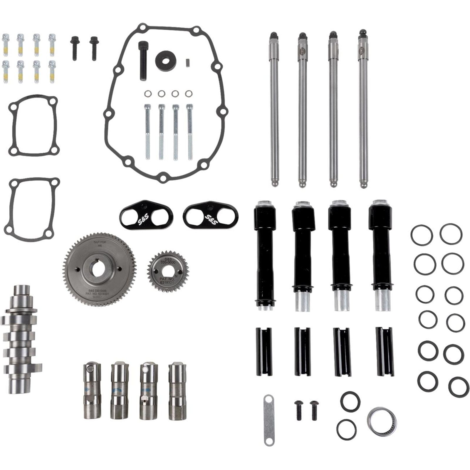 S&S Cycle Camshaft Kit - 496 Gear Drive - Black Pushrod Tubes - M8 [MPN: 0925-1643]_1902488