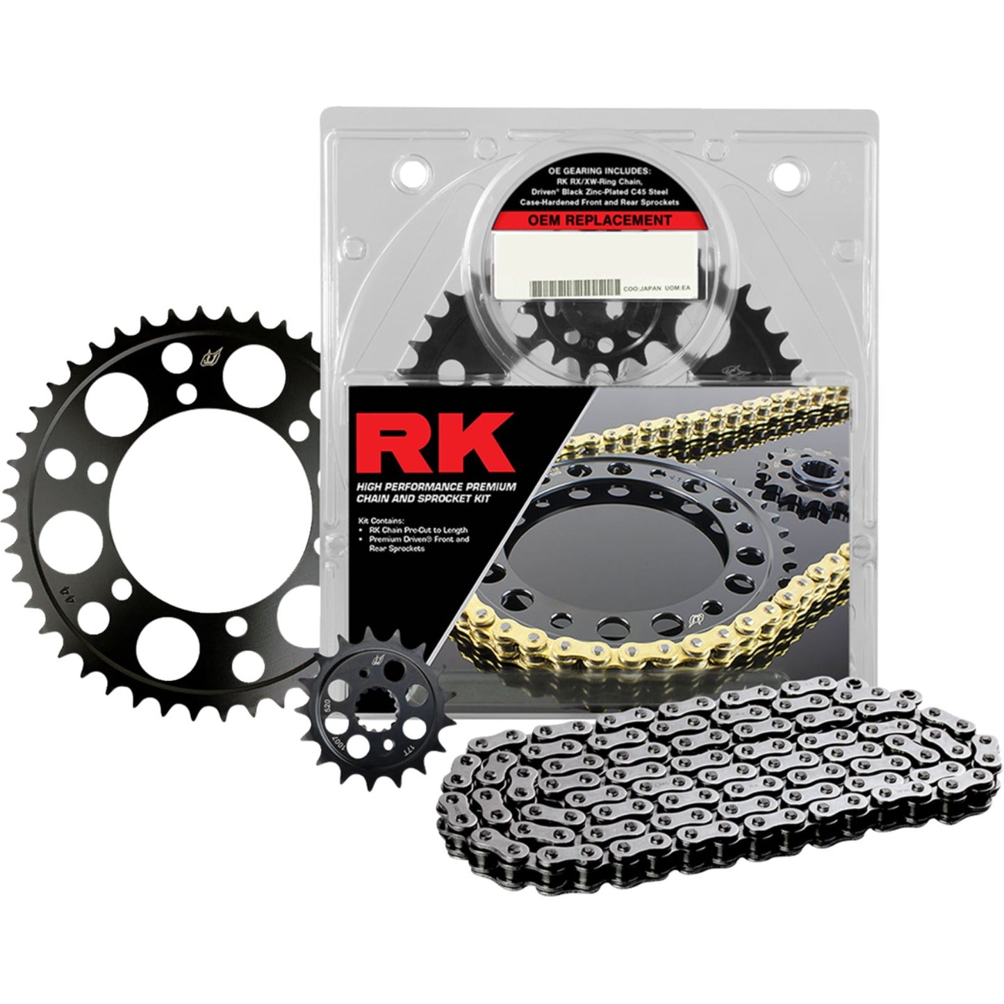 RK Chain Chain and Sprocket Kit - Black/Natural for Triumph Scrambler 400 X [MPN: 1230-1751]_1872123