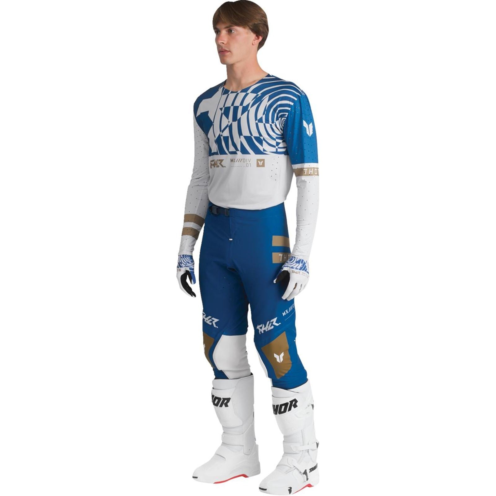 Thor Sportmode Mind Control Pants - Light Gray/Blue_2348424