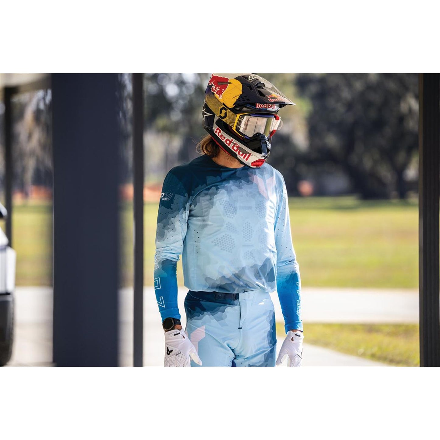 Thor Sportmode Carbon Jersey - Electric Blue/Powder Blue_2103128