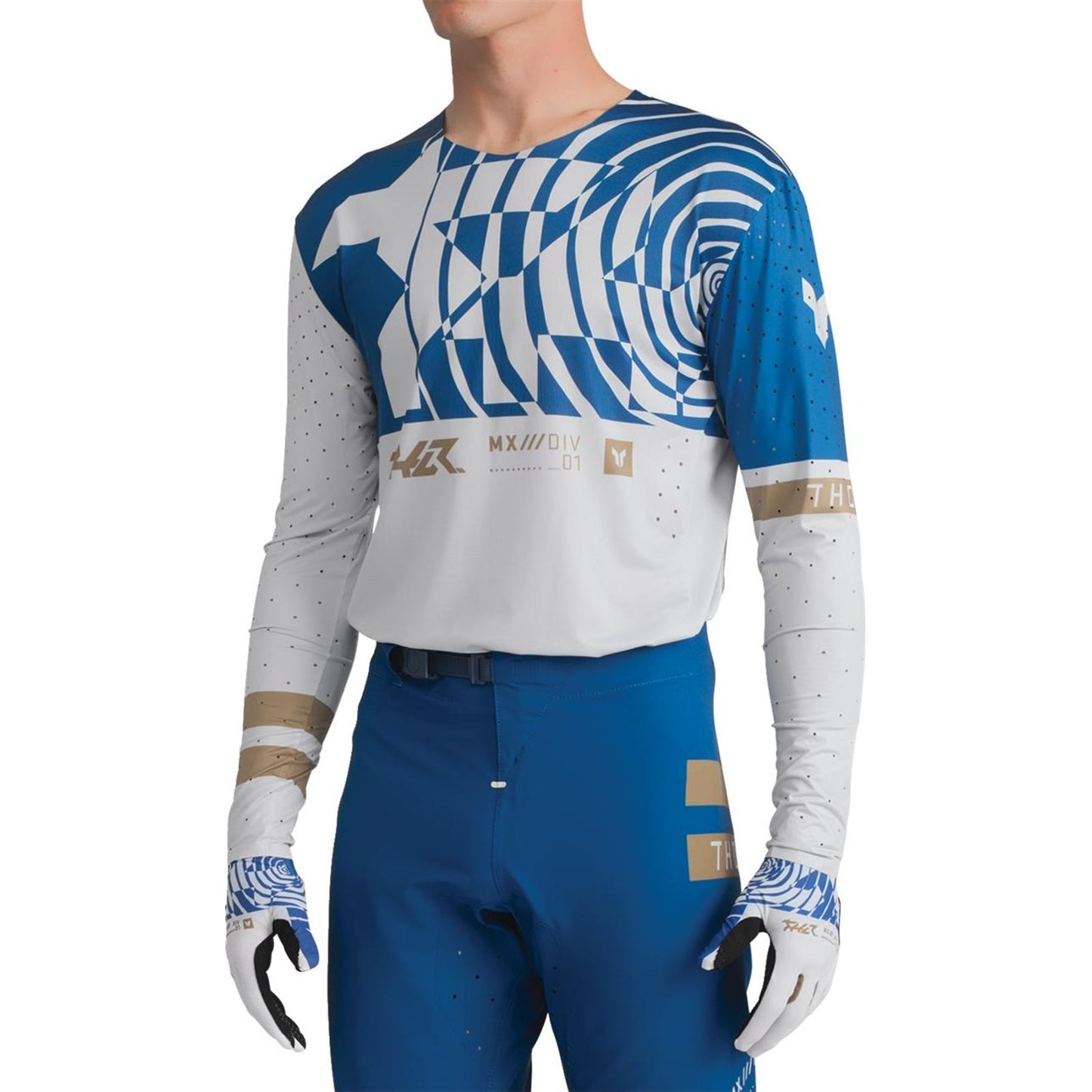 Thor Sportmode Mind Control Jersey - Light Gray/Blue_2348476