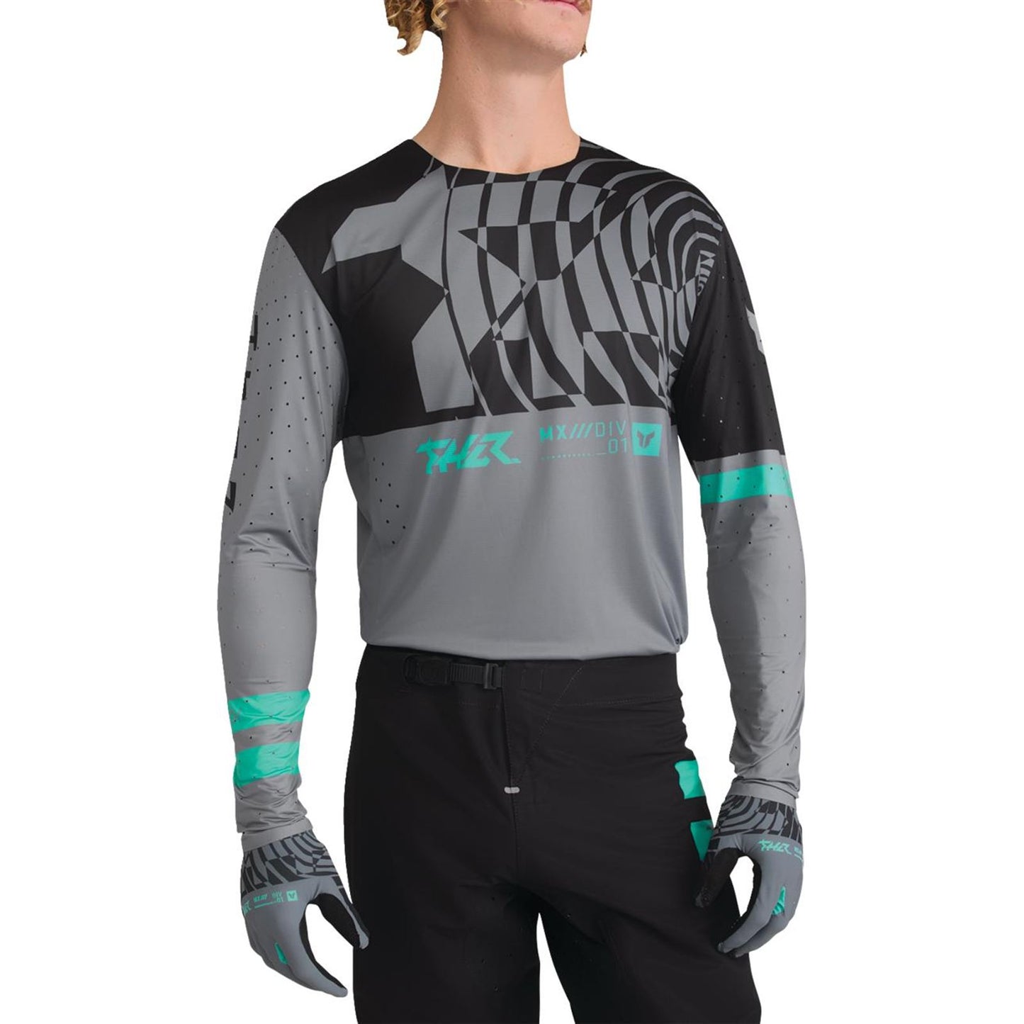 Thor Sportmode Mind Control Gloves - Charcoal/Black_2348381