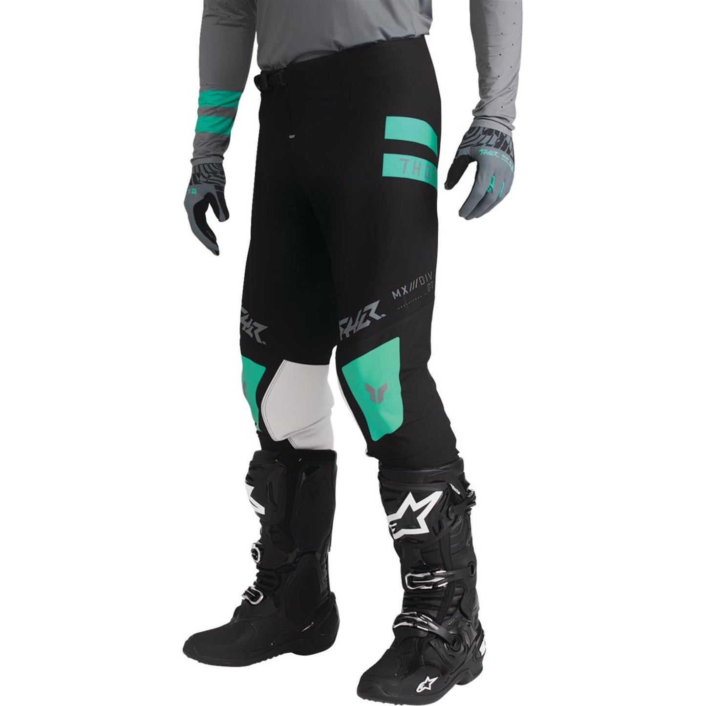 Thor Sportmode Mind Control Gloves - Charcoal/Black_2348379
