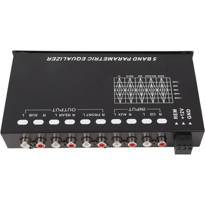 Closeout Airshi 5 Bands EQ Car Amplifier Stereo Equalizer High Output  [MPN: AIRSHIRC60UFISN3]_1872703