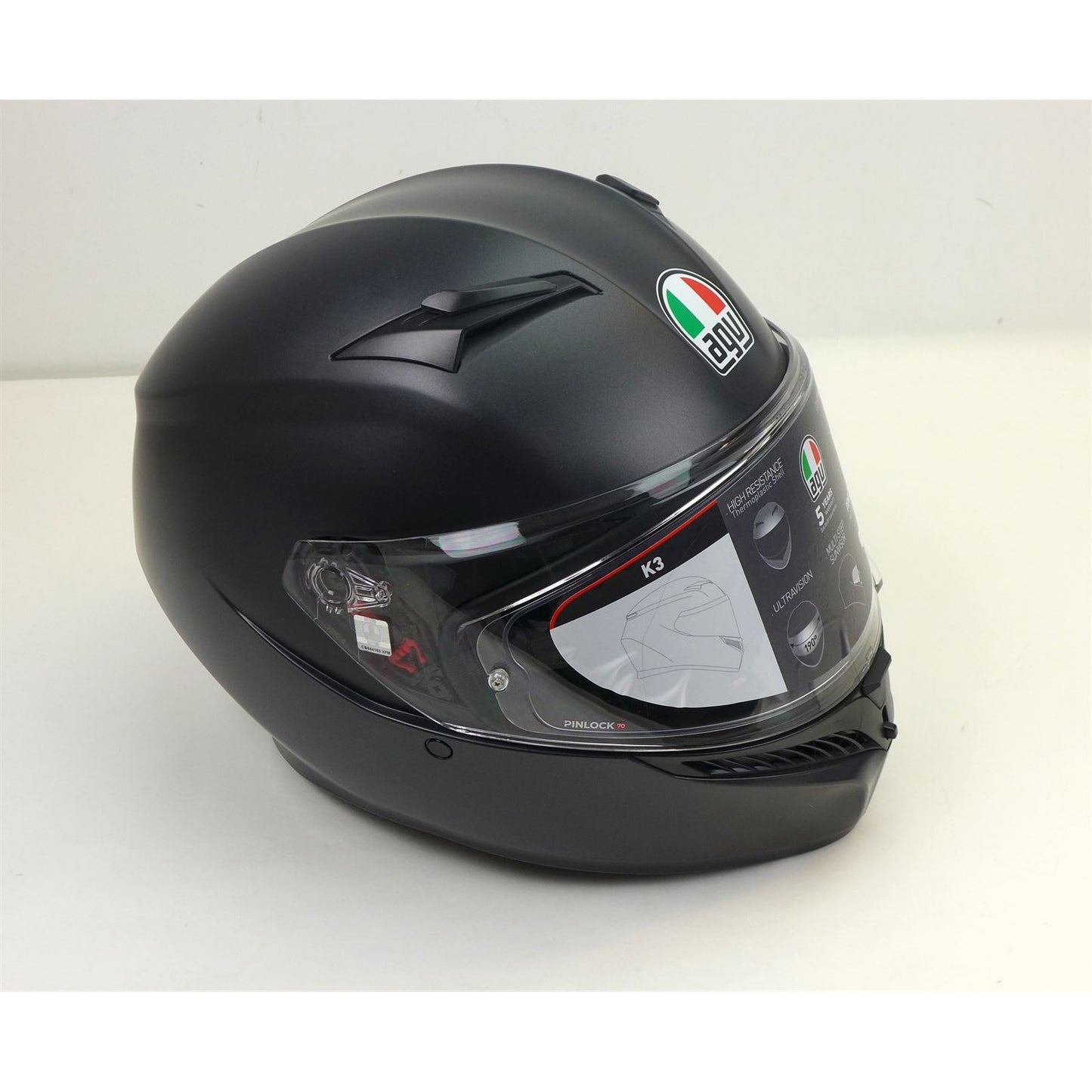 AGV Helmets K3 Helmet - Matte Black - Large OPEN BOX [MPN: 2118381004004L]_1874135