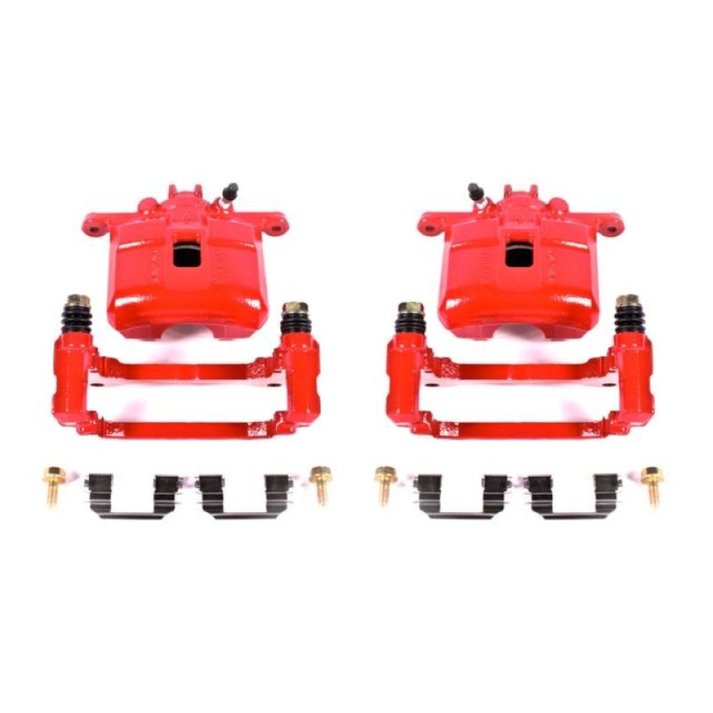 Powerstop Front Red Calipers w/Brackets - Pair for 02-06 Acura RSX [MPN: psbS2808]_1876014