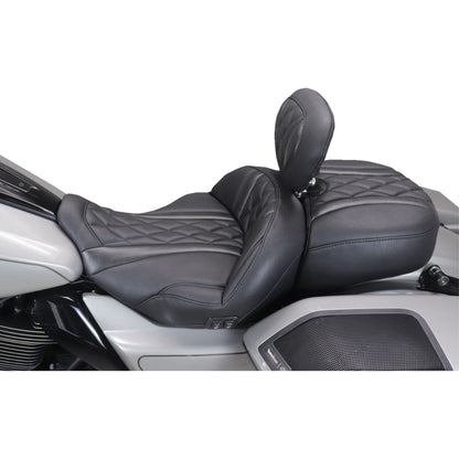 Mustang Motorcycle Products Harley CVO Road Glide (ST) Heated Standard Reach 1-Piece, 2 UP Seat Black [MPN: mmp89410]_2069690