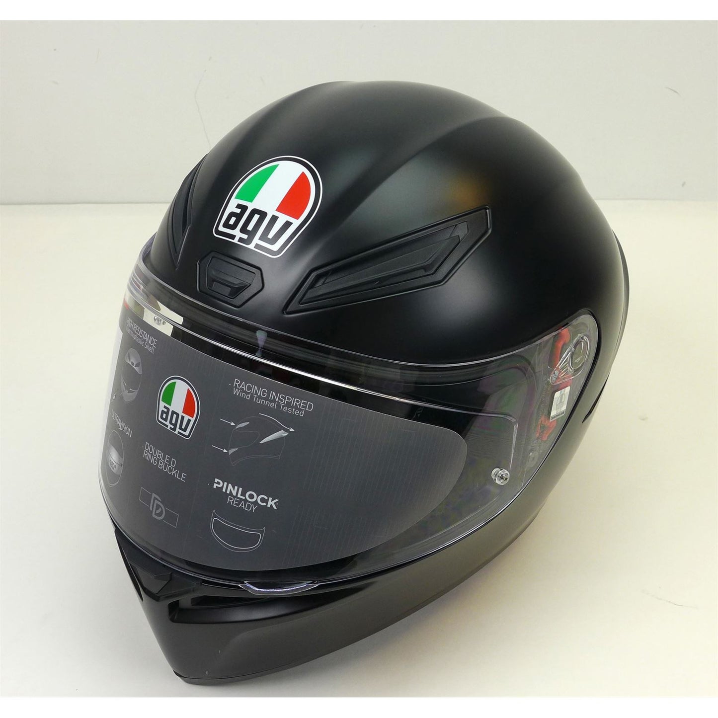 AGV Helmets K1 S Helmet - Matte Black - XS OPEN BOX [MPN: 2118394003029XS]_1878443