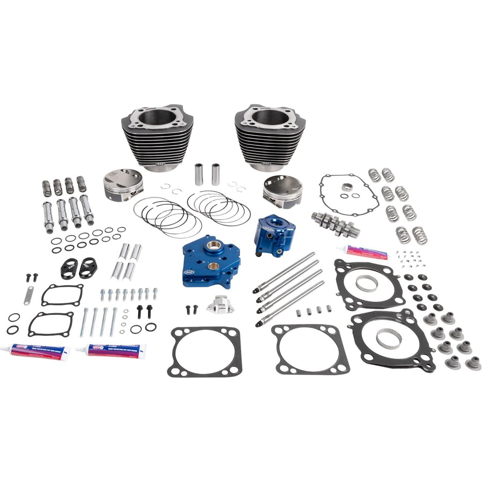 S&S Cycle 132" Power Package - HPT496 - Chain Drive - Oil Cooled - Black Granite [MPN: 0904-0170]_2082805