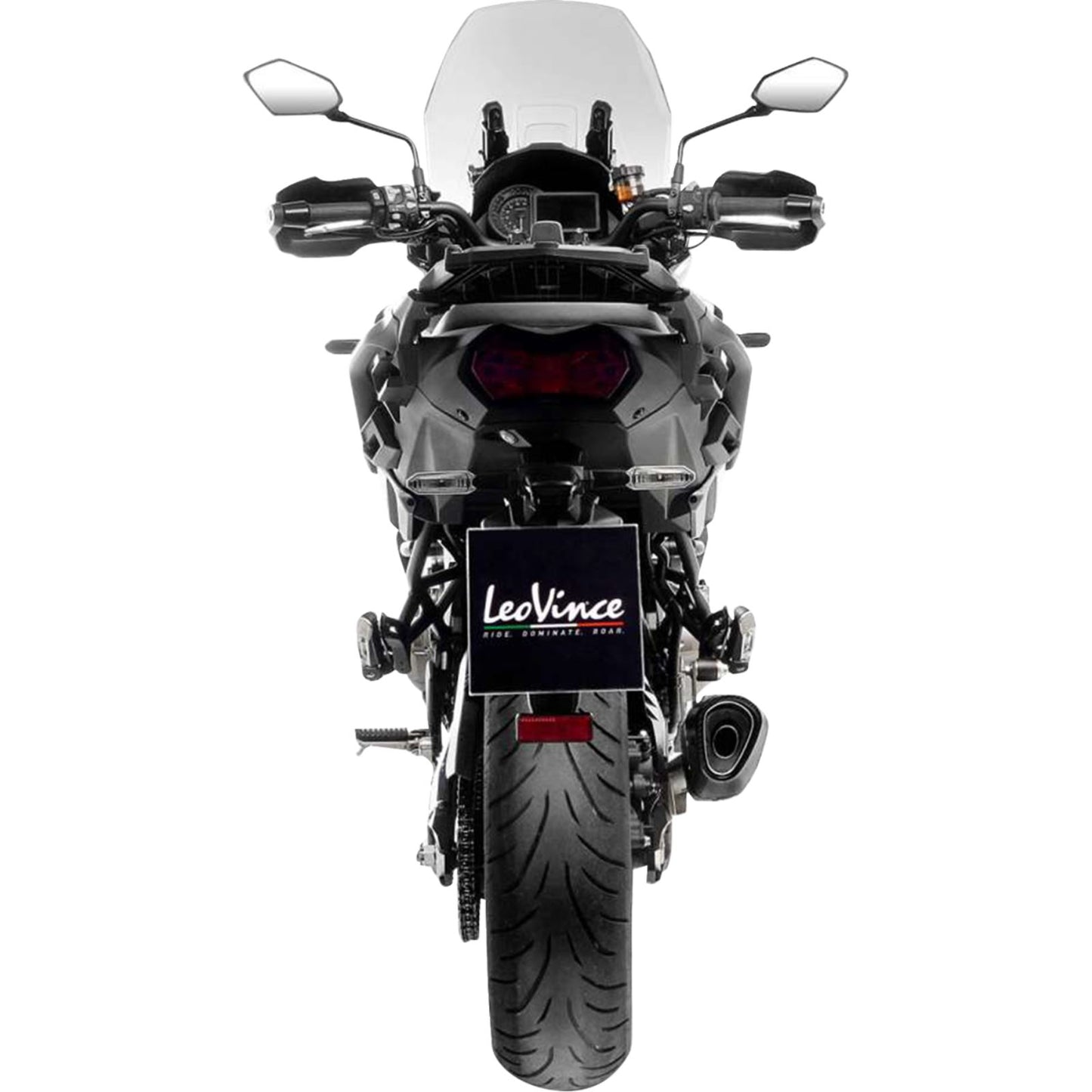 LeoVince LV-14 R Slip-On Muffler - Black for Kawasaki Versys 1000 [MPN: 1811-4949]_1877775