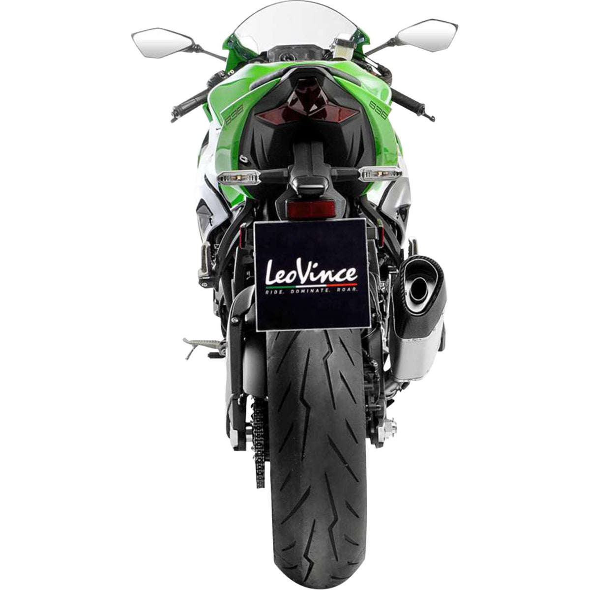 LeoVince LV-14 R Slip-On Muffler - Stainless Steel for Kawasaki ZX-6R [MPN: 1811-4962]_1877847