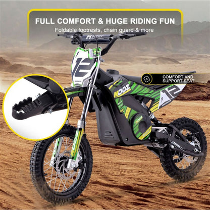 MotoTec USA 36v 1000w (HP112E-PRO) Electric Dirt Bike - Green [MPN: Dirt-Bike-36v-1000w-HP112E-PRO_Green]_1877919