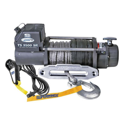 Super Winch 9500 lbs. 12V DC 3/8" x 80' Synthetic Rope Tiger Shark 9500 Winch [MPN: suw1595201]_1882554