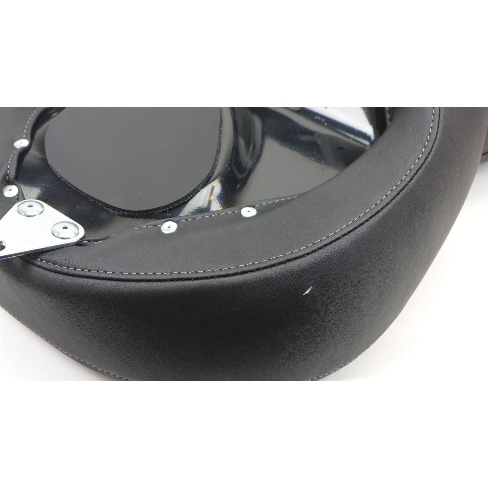 Mustang Motorcycle Products Deluxe Touring Seat - Black/Metal OPEN BOX [MPN: 79006GM]_1887944