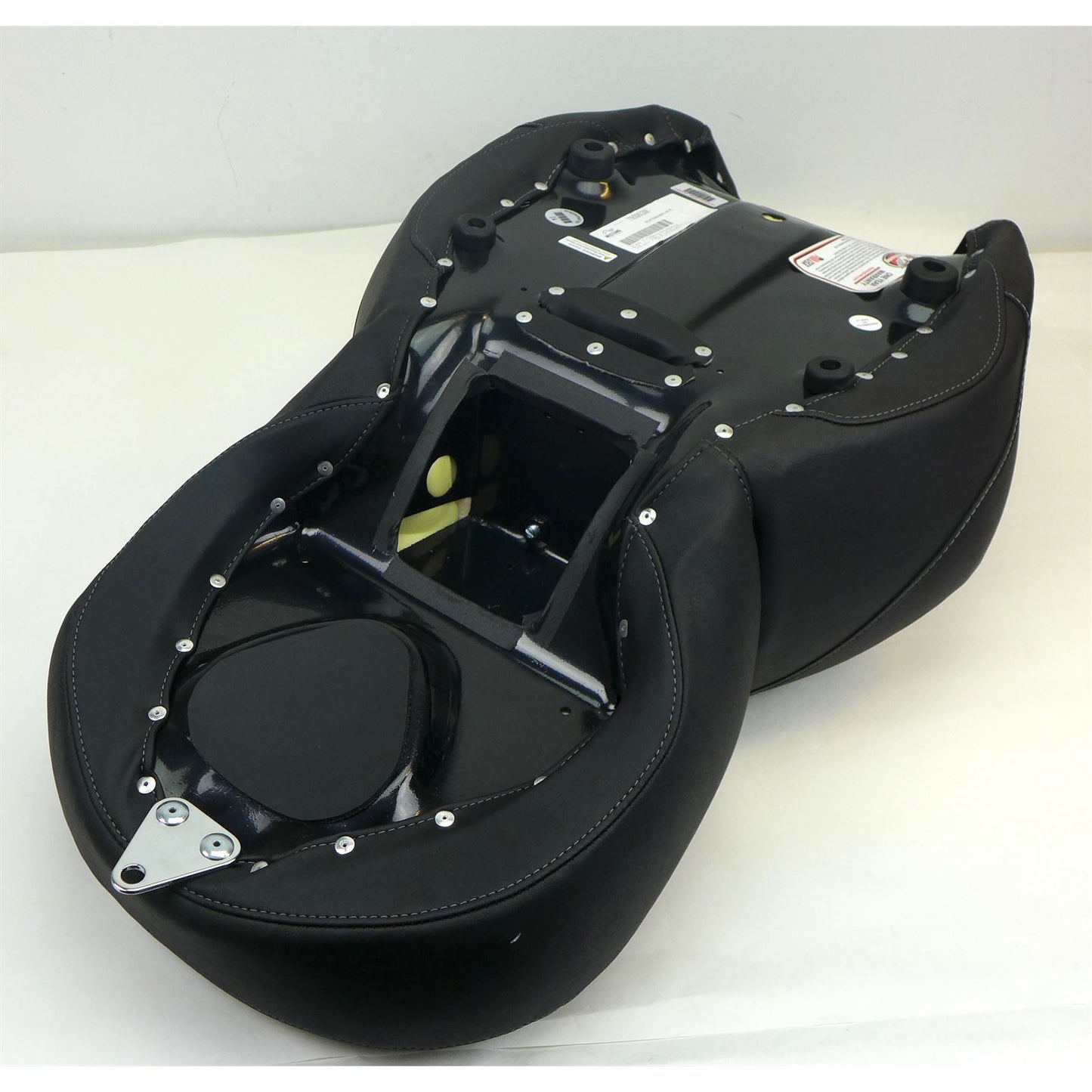 Mustang Motorcycle Products Deluxe Touring Seat - Black/Metal OPEN BOX [MPN: 79006GM]_1887945