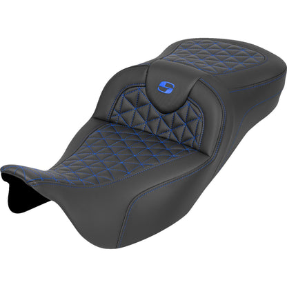 Saddlemen RoadSofa™ Tri Gripper Seat - Extended Reach - w/o Backrest - For FLH/FLT '08-'25_1887367