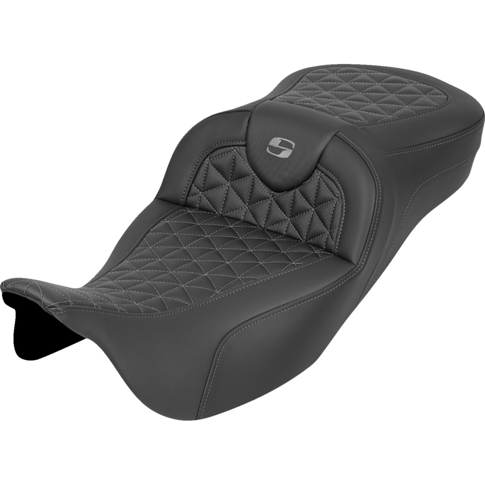 Saddlemen RoadSofa™ Tri Gripper Seat - Extended Reach - w/o Backrest - For FLH/FLT '08-'25_1887356