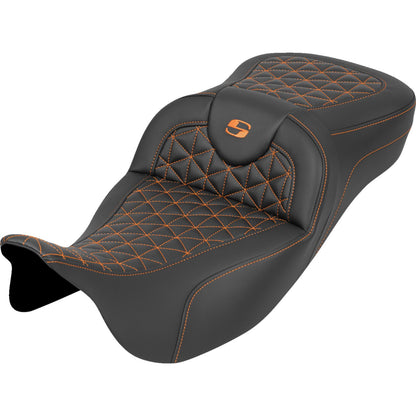 Saddlemen RoadSofa™ Tri Gripper Seat - Extended Reach - w/o Backrest - For FLH/FLT '08-'25_1887455