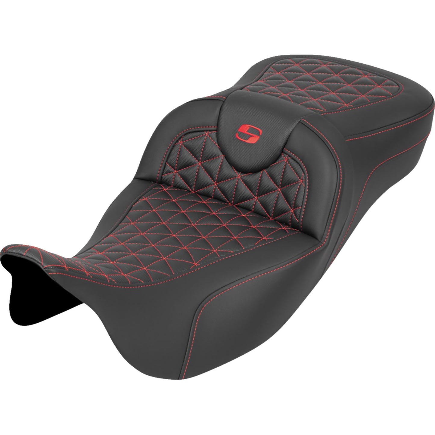 Saddlemen RoadSofa™ Tri Gripper Seat - Extended Reach - w/o Backrest - For FLH/FLT '08-'25_1887464
