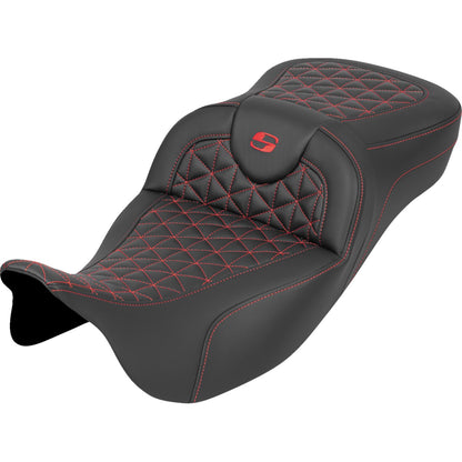 Saddlemen RoadSofa™ Tri Gripper Seat - Extended Reach - w/o Backrest - For FLH/FLT '08-'25_1887464