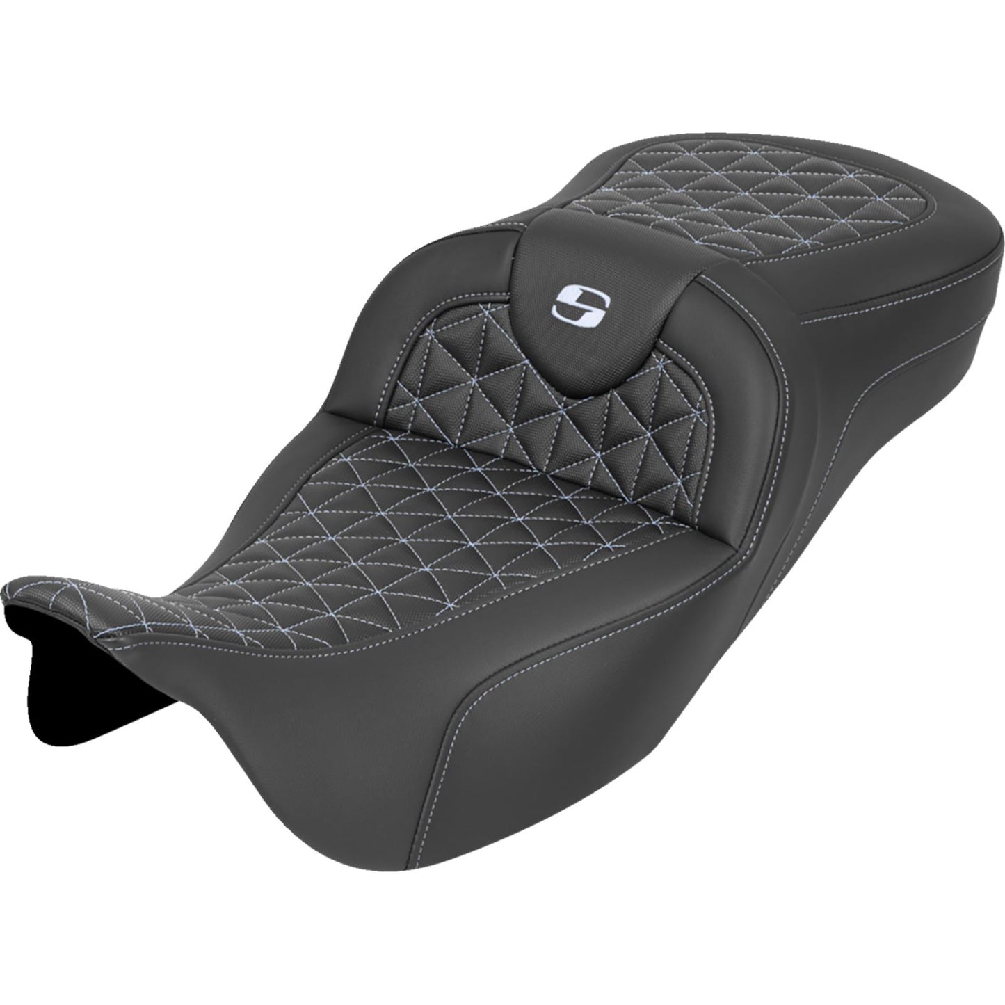 Saddlemen RoadSofa™ Tri Gripper Seat - Extended Reach - w/o Backrest - For FLH/FLT '08-'25_1887377
